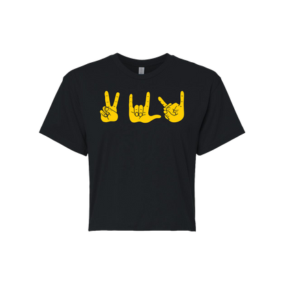 Sign Language Crop Tee