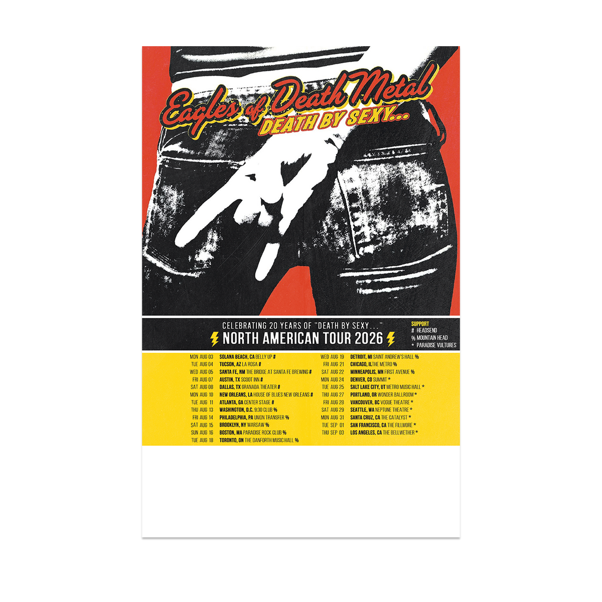 Death By Sexy 11x17 Tour Poster